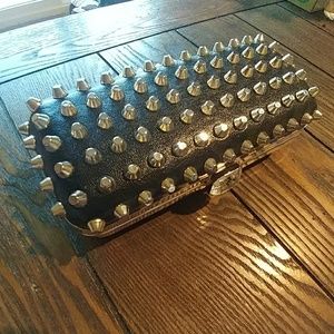 Forever 21 studded faux leather clutch